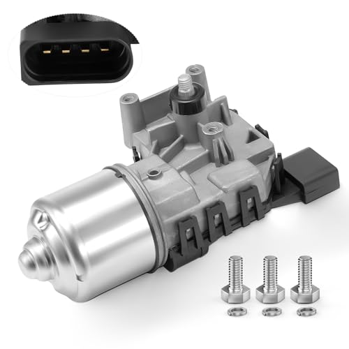 Image of Front Windshield Wiper Motor Compatible with Volkswagen Jetta 2011 2012 2013 2014 2015 2016 2017 2018 Replace 6R1955119A 5C7955113D