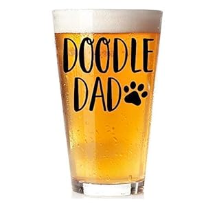 Doodle Dad™ – 16oz Pint Glass – Gift for Doodle Dog Lovers Doodle Mom Labradoodle Goldendoodle