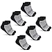 TECHTIC Low Cut Calze da corsa alla caviglia Calzini da atletica con cuscino traspirante Comfort Tab per le donne e gli uomini atletici sport Nero Large