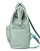 Kah&Kee Leather Backpack Diaper Bag with Laptop Compartment Travel School for Women Man (Mint Green, Medium)
