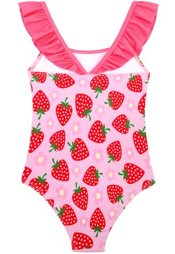 Image of DAXIANG Girls Ruffles One Piece Swimsuits Quick Dry Beach Sport Swimwear Toddler Kids Mermaid Unicorn Bathing Suit 4-10 Years