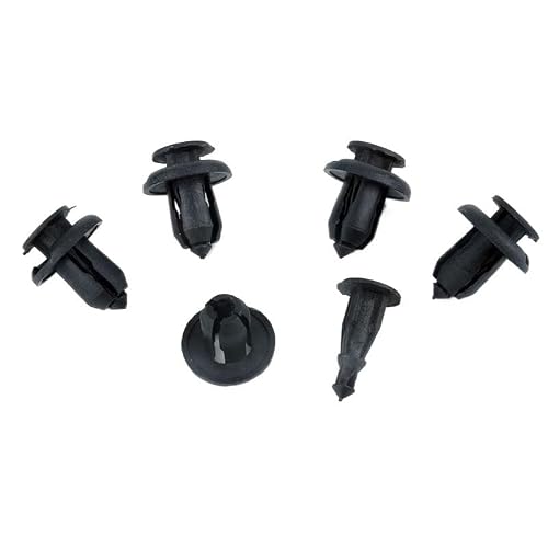 Kuarwdvf Black Plastic Rivets Fasteners, 20Pcs Fastener Bumper Rivet Trim Plastic Engine Cover Retainer Clips