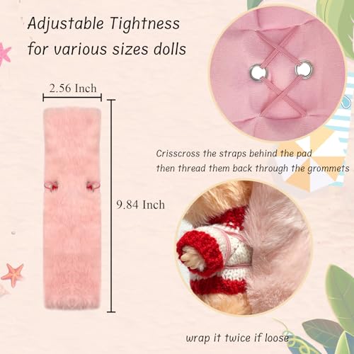 Gtsrlp Car Seat Belt Cover Pad Secure 17cm Dolls in the Seatbelt Cushion, Cute Chic Car Companions Doll Accessories, Interchangeable Doll for Display, Pink(No Doll) — view 2