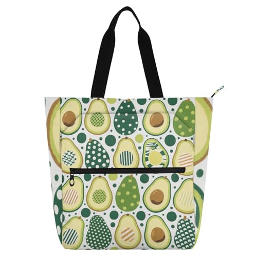 Bolsa de la compra y libros multiusos para niños y adultos con estampado verde