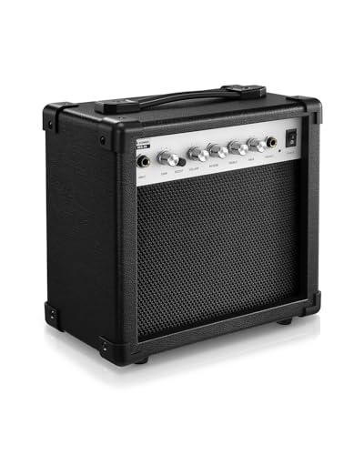 Donner Amplificador de Guitarra Eléctrica 20W, DEA-20 con Efectos de Reverberación, Amplificador de Práctica con Interruptor Clean & Overdrive Conveniente y Portátil