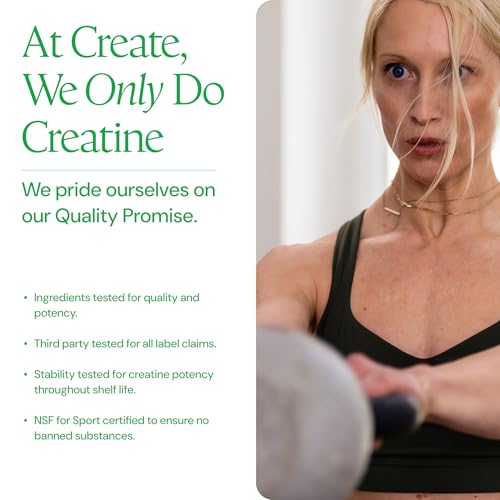 Image of Create Creatine Monohydrate Gummies for Men & Women, Boost Focus, Strength, and Endurance, Anti-Melting Formula, Vegan, Gluten-Free, Non-GMO, 1.5g of Creatine per Gummy (Sour Green Apple)