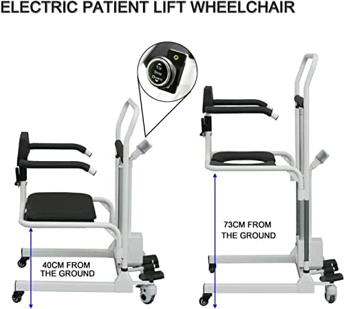 Elektryczny podnośnik pacjenta z dzielonym siedzeniem 180°, zasilany bateriami, do przenoszenia mobilności w domu, na wózek inwalidzki, prysznic i łóżko