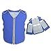 eginvic Kühlweste, Cooling Weste, Mit 20 Eisbeutel Für Damen Herren Outdoor Radsportler, Angeln, Kletterer, Baustellen 64x44cm Blau