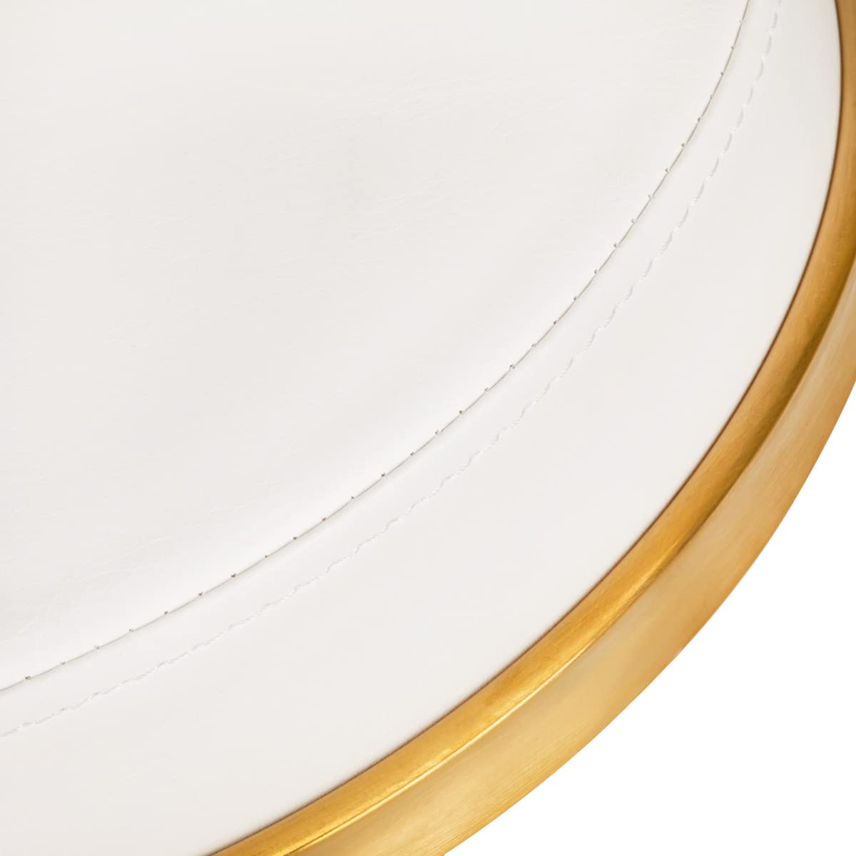 ACTIVESHOP Friseurhocker Kosmetikhocker Kosmetikstuhl Rollhocker Drehhocker Arbeitshocker H4 Gold Weiss Drehhocker mit Rollen höhenverstellbar rollhocker höhenverstellba