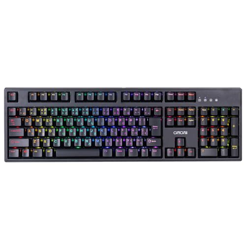 CHONCHOW ゲーミングキーボード メカニカル バックライト 108キー 赤軸 メカニカルキーボード 日本語配列 Bluetooth 無線 有線接続 3モード対応 快適な打鍵感 ゲーミングキーボード ホットスワップ可能 Windows/Mac/PC ps5 ps4対応 メカニカル キーボード ゲーミング 日本語説明書付き M910
