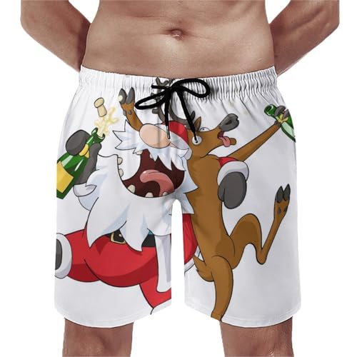 Maillot de bain homme Santa Elk résistant à l'eau avec poches S
