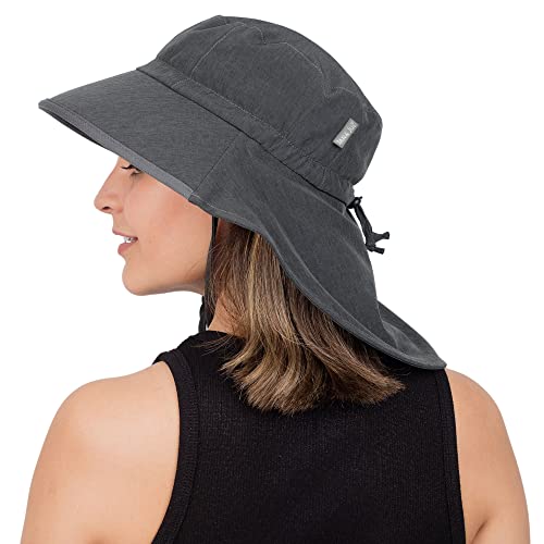 Image of JAN & JUL Water Resistant Sun Hat with UV Protection and Neck Flap for Men and Women
