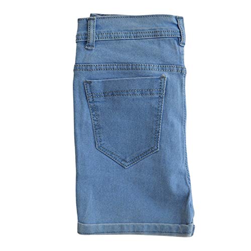 Toffee and Candy Kidswear Breathable and Stretchable Casual Regular Fit Denim Light Blue Shorts for Girls Age Group 14-15 Years 30 1
