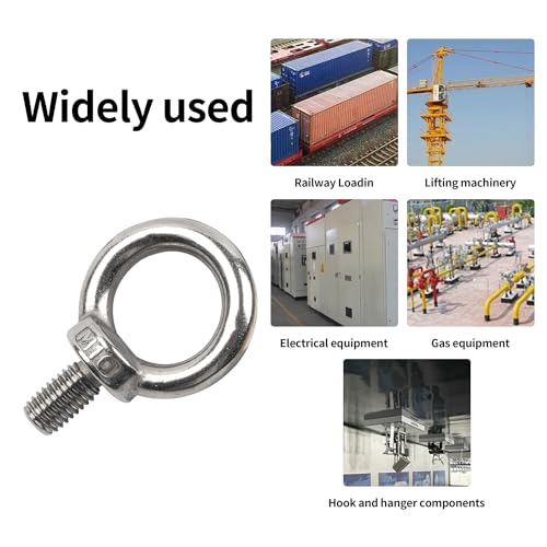 15 Stücke ringschraube m5 edelstahl 304 augenbolzen,außengewinde ring augenbolzen runde ringbolzen,ringschrauben augenschraube, für Augbolzen zur Befestigung und Aufhängung