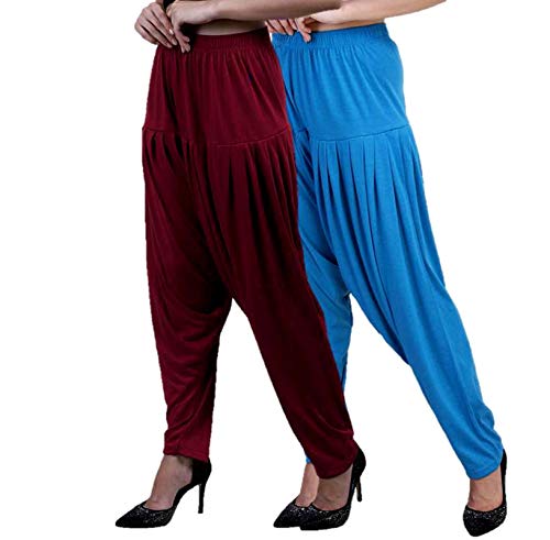 casuals Combo Offer Drawstring Patiyala Salwar Harem Bottoms Pants for Womens Pack 3-picture-14