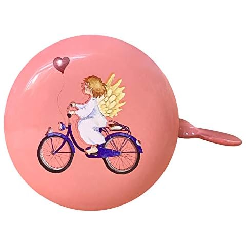 YihuiKo Bike Bell Kids, Metal Bicycle Bell for Kids Adults, Loud Crisp Clear Sound Road and Mountain Bike Ring Bell, Bike Bells for Children Kids (Pink (Angel))… Cover