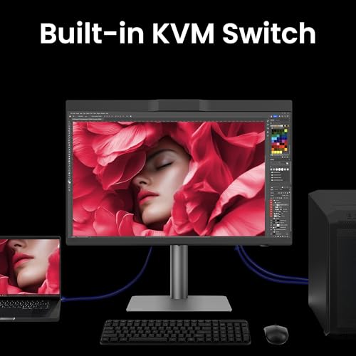 Image of BenQ PD2770U 27 inch 4K Color Management Monitor, Hardware Calibration, 99% Abobe RGB /DCI-P3, 100% Rec.709, 96W USB-C, Daisy Chain, KVM, Height Adjustable, for Graphic & Video Editing Studio