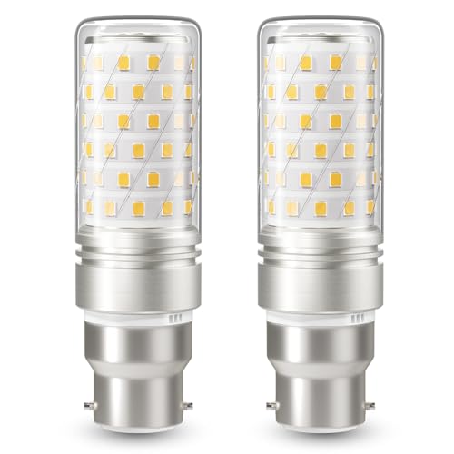 DiCUNO Bombilla LED B22 Maíz 10W, Equivalente halógena 130W, 1400lm, Luz neutra 4000K, No regulable, 230V, Bayoneta B22, Ahorro de energía, Pack de 2