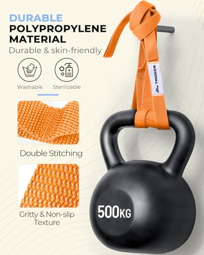 Image of Trideer Stretching Strap with Loops & Leg Lifter, Non-Elastic PT-Style Physical Therapy Strap for Knee Replacement Rehab, Hamstring, Calf & Back Stretcher Mobility, Hip, Shoulder & Yoga