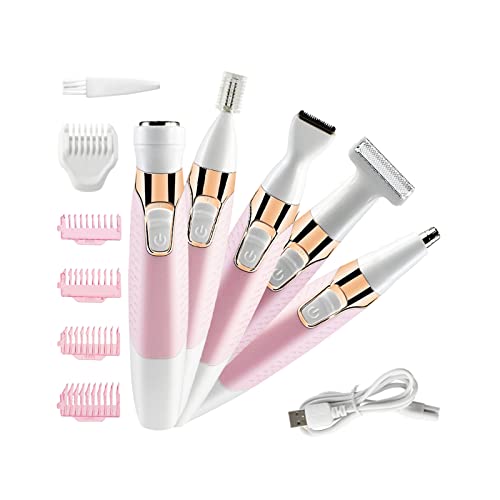 Electric Razors For Women, Lady Shaver Facial Hair Remover For Women Face Eyebrow Nose Legs Pubic Hair Bikini Trimmer, Flawless Painless Hair Removal Razor Usb Rechargeable And Waterproof #TOP1