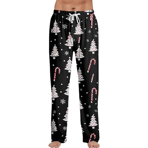 Christmas Pajama Pants Men Comfy Soft Funny Print Pj Pants Winter Xmas Holiday Pajama Pant Christmas Pj Pant Men Sleep Bottoms Loungewear Relaxed Fit Xmas Pajamas Bottoms Pijamas para Hombres