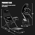 GTPLAYER Sim Racing Cockpit Foldable & Adjustable for High Performance Sim Racing Compact & Flexible Supports All Steering Wheels & Pedals for PC Wheel and Pedals Not Included(Black) - Image 2