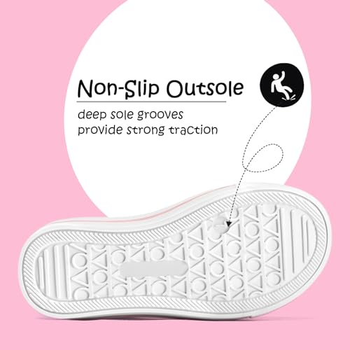 Image of K KomForme Toddler Shoes, Hook & Loop Canvas Sneakers for Boys and Girls | Slip-on, Lightweight, Comfortable