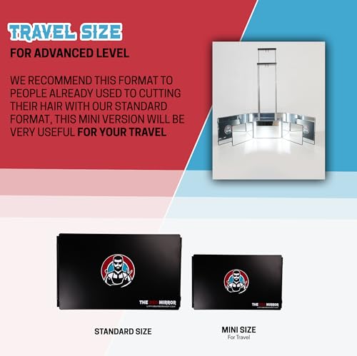 Image of The 360 Mirror MINI LED light Trifold Barber 3 Way Self Hair Cutting System