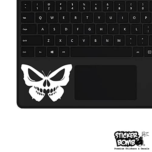 Skull Butterfly Tattoo Decal - Sticker Bomb Vinyl Decal For Car Truck, Computer, Anywhere! Premium 6 Year Outdoor Vinyl (Black, 1) #TOP3
