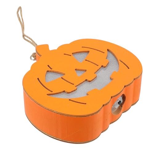 Garneck 1Pc Wooden Pumpkin Light Halloween Decorative Lamp for Home Spooky for Creating Vivid Atmosphere and for Festivals