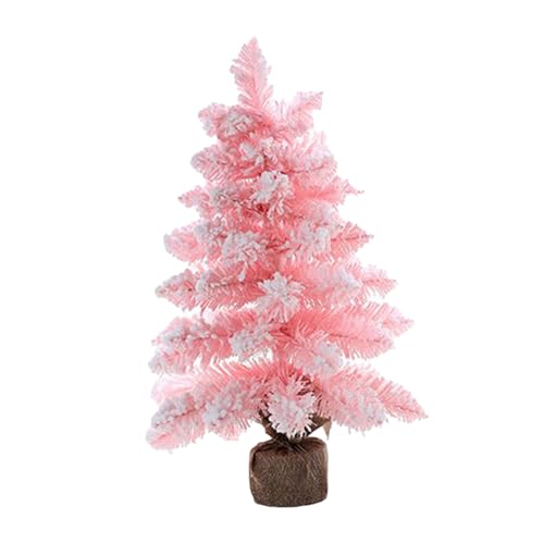 Mini árvore de Natal Rosa de Mesa, Decorações de Natal Personalizadas, árvore de Natal Compacta Fofa