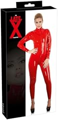 Late X, Latex Catsuit, Rot, Größe XXL