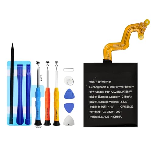 Vvuilsty HB472023ECW Batería de repuesto para Huawei Watch GT2 42 mm, batería recargable de 0 ciclos compatible con Huawei Watch GT2 42 mm con kits de herramientas de reparación