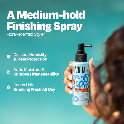 Image of Manetain Set & Perfect Spray 100ml | Heat Protectant for Hair & Long‑Lasting Hair Setting Spray | Alcohol‑Free Hair Spray for Women | Medium Hold, Frizz Control & Shine | Vegan & Lightweight