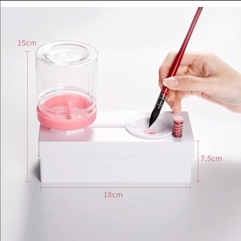 AISHU Paint Brush Cleaner Art Supplies, Running Water Cycle Paint Brush Rinser Rinse Cup Cleaning Tool with Drain for Acrylic, Watercolor, Water Based Paints, Makeup Brush 3