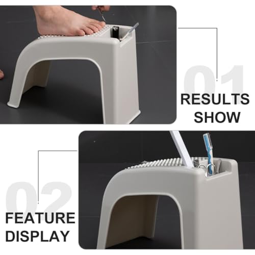 Tabouret de pédicure pour personnes âgées Operitacx plastique beige