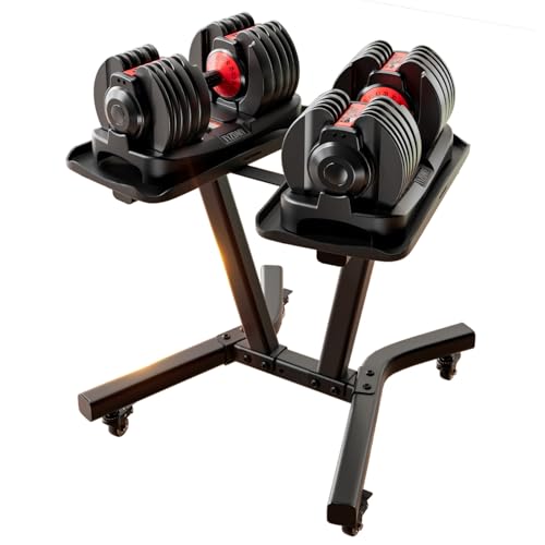 Adjustable Dumbbell Rack Stand Only Strength Training Weight Rack Stand Dumbbell Storage Rack Weight Rack for Home Gym Dumbbells Dumbell Holder With Wheels