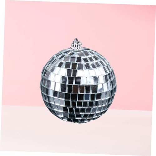 Bola espejada plateada para fiestas, bodas, Navidad y festivales musicales, 1 unidad miniatura 4