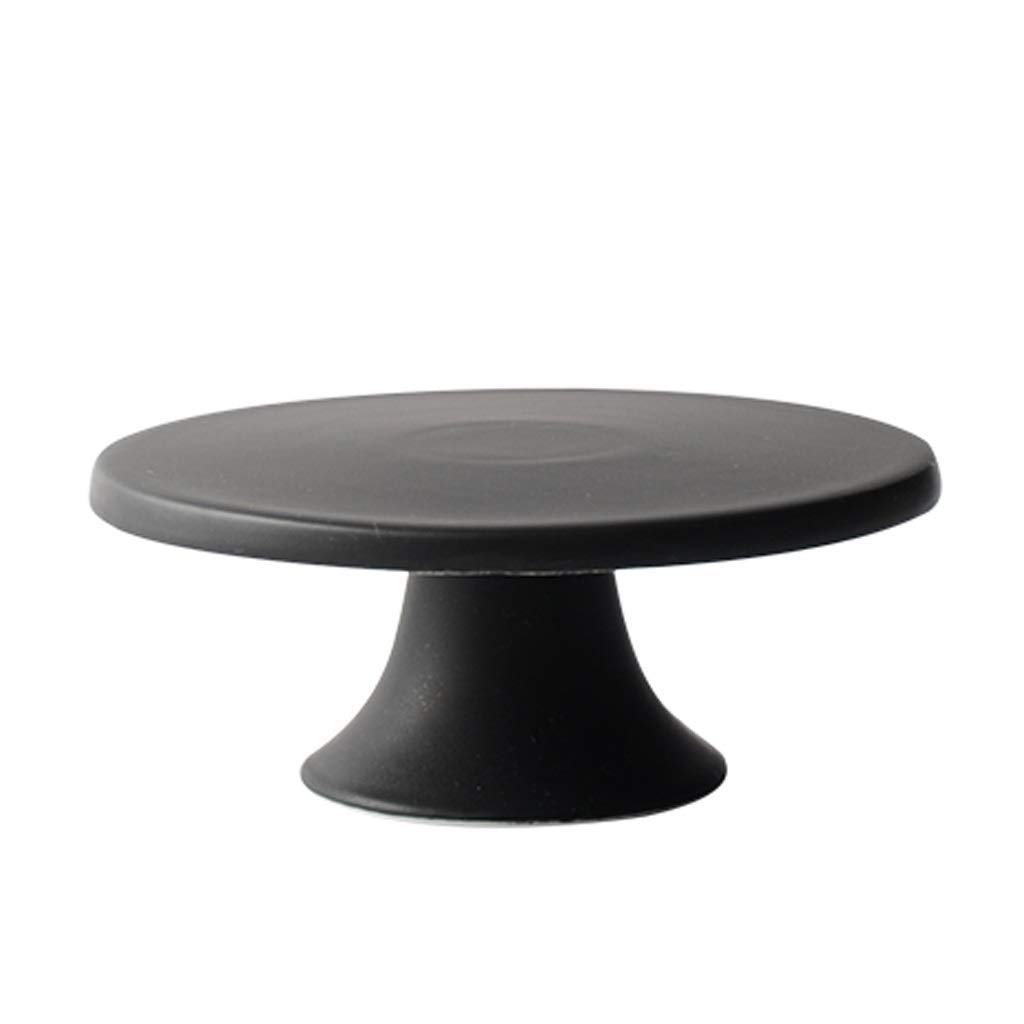 Support à gâteau support à gâteau en céramique noir mat présentoir à gâteau d'anniversaire de mariage, table de dessert haute (taille : 16 cm)