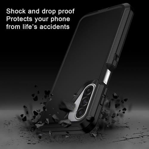 I-HONVA for Samsung Galaxy A17 5G Case Shockproof Dust/Drop Proof 3-Layer Full Body Protection [Without Screen Protector] Rugged Heavy Duty Cover Case for Galaxy A17 5G 6.7",Black by I-HONVA - Image 3