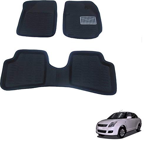 Image of Kozdiko Car 3D Mats Foot mat Black Color for Maruti Suzuki Swift New Dzire (2011-2025)