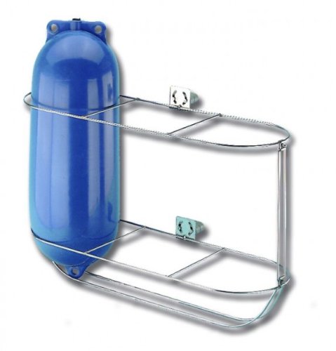 Boote & Yachten Kantschuster Fenderkorb | Halterung für Bootsfender | für 3 Fender mit max. 230 mm Ø | Fenderhalterung aus rostfreiem Edelstahl | Aufbewahrung Fender