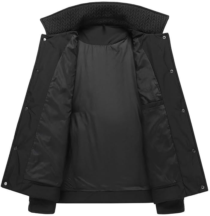 Autumn Winter Man Down Jacket Coat Light ThinDown-filled Leisure Versatile Flip Collar Bread