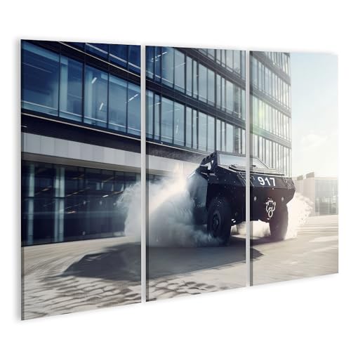 Toile véhicule d'urgence urbain islandburner œuvre d'art concessionnaire