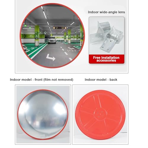Espejo curvo YXWYXWA de seguridad con espejo gran angular ajustable de 30 y 32 pulgadas 7