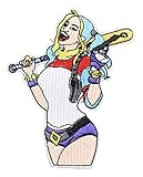 H Quinn with Bat Embroidered 4.25' Tall Iron on Patch