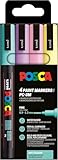 MODE D’EMPLOI : Agitez fermement le marqueur POSCA (capuchon fermé) et faites tinter la bille du POSCA. Sur un brouillon, exercez plusieurs fois des pressions sur la pointe pour l’imbiber de peinture. Testez le débit avant utilisation sur support définitif. S’il faiblit en cours de création, réamorcez le marqueur en l'agitant. Refermez bien après usage. Retirez la pointe amovible et réversible pour la laver, la tremper dans l’eau si elle a séché, l'inverser ou la remplacer par une pointe neuve.
