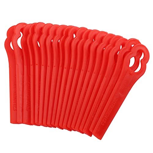 Image of 100 Pack Trimmer Blades Replacement, ABS Plastic Grass Trimmer Blades Compatible with FRT18A FRT18A1 FRT20A1 and Art 46155, Garden Weed Eater Cutting Blades