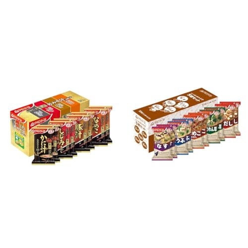 【セット買い】アマノフーズ おいしさ贅沢おみそ汁 4種セット8食 + アマノフーズ いつものおみそ汁 5種セット 10個アソート