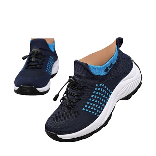Laufschuhe Damen Sportschuhe Luftpolster Turnschuhe rutschfeste Straßenlaufschuhe Sneaker Joggingschuhe Walkingschuhe Fitness Schuhe Schwarz Rosa Rot Orange Lila EU 36-44
